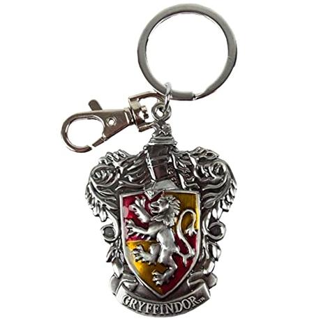 HARRY POTTER Gryffindor School Crest Pewter Keychain