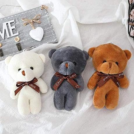 P I Soft Toys Polyester Teddy Bear Key Ring Keychain for Girls