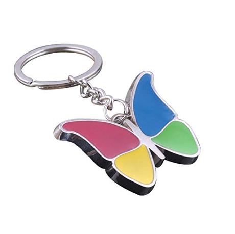 RaJ Colourful Butterfly Metal Keychain for Women