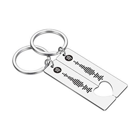 Wacky A Pair Heart Couple Keychain Personalised Spotify Code