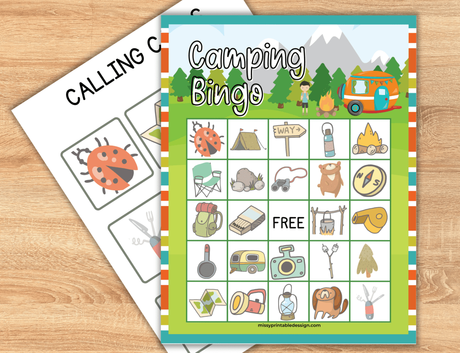 Printable Camping Bingo Cards