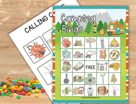 Printable Camping Bingo Cards