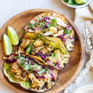 Cauliflower Tacos with Cabbage Slaw