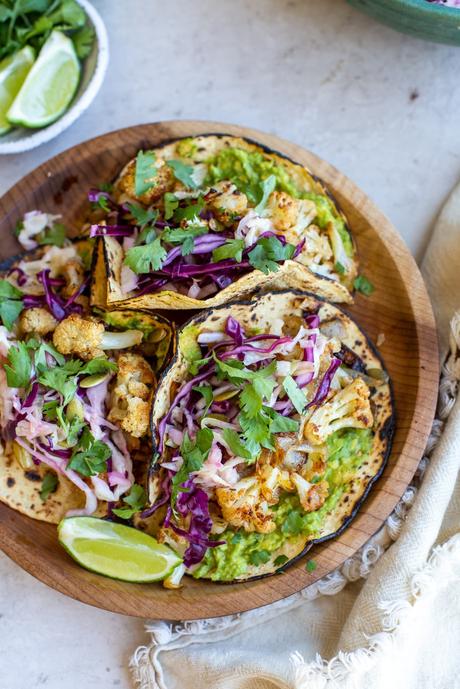 Cauliflower Tacos with Cabbage Slaw