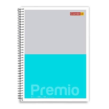 Camlin Premio 64 GSM Spiral 5 Subject Single Line 300 pages Notebook