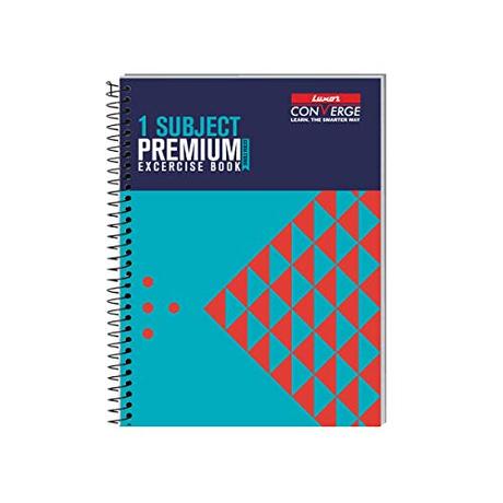 Luxor 1 Subject Spiral Premium Exercise Notebook, Single Ruled - 180 Pages