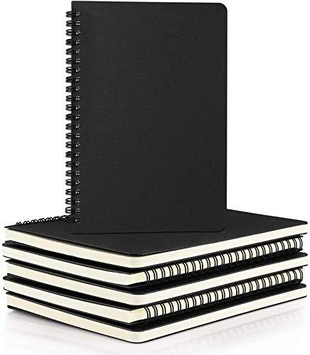 Edulearnable College Spiral Notebook/Journal-Black Cover-A5 3 Pcs Pack