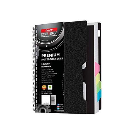 Luxor 5 Subject Single Ruled Notebook - A5 Size, 70 GSM, 300 Pages