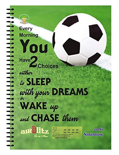 Amblitz Unruled Spiral Notebook (A4; 200 Pages) - Pack of 4