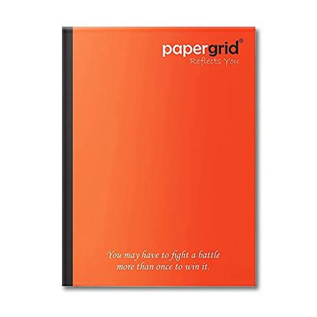 Papergrid Notebook - King Size (24 cm x 18 cm), Single Line, 160 Pages - Pack of 6
