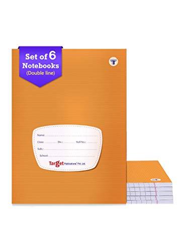 TARGET PUBLICATIONS Target Small Notebooks Double Line (172 Ruled Pages) | Writing Books | Pack of 6 Books