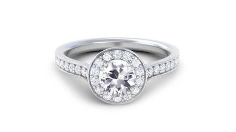 White Sapphire Gemstone Ring