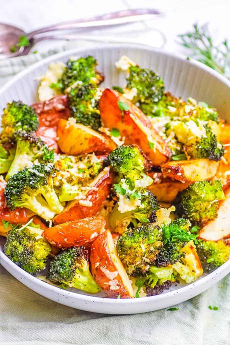 Roasted Broccoli And Potatoes With Parmesan