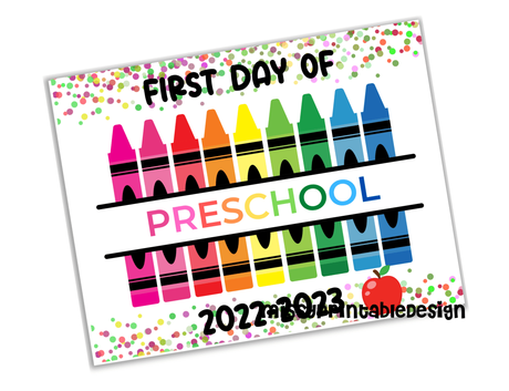 Free Printable First Day of School Signs