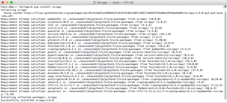 Private: Data Scraping Toolkits and Essentials Install Scrapy