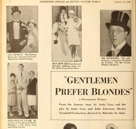 Raiders of the Lost Films: Gentlemen Prefer Blondes (1928)