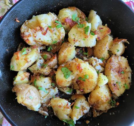 Broken Potatoes with Garlic Butter and Soy Sauce
