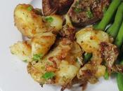 Broken Potatoes with Garlic Butter Sauce