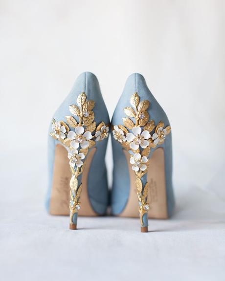 blue wedding shoes heels