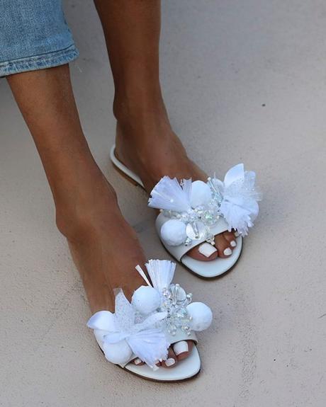 white wedding sandals beach
