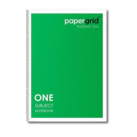 Papergrid Spiral Notebook - A4 (29.7 cm x 21 cm), Single Line (Ruled), 160 Pages - Pack of 1