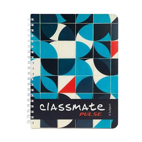 Classmate Premium 6 Subject Spiral Notebook - 203mm x 267mm, 300 Pages, Unruled