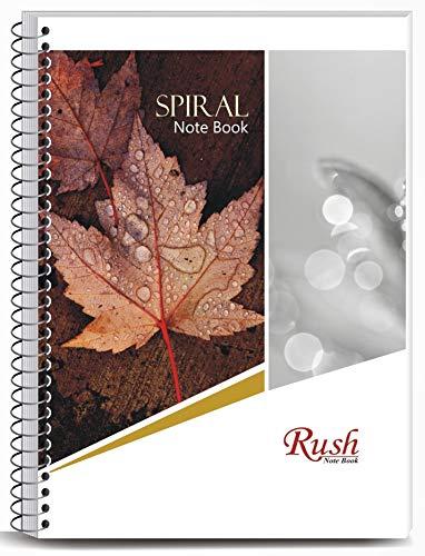 Rush Note Books A4 Size Spiral Notebook Unruled (Pack of 3, 400 Pages)