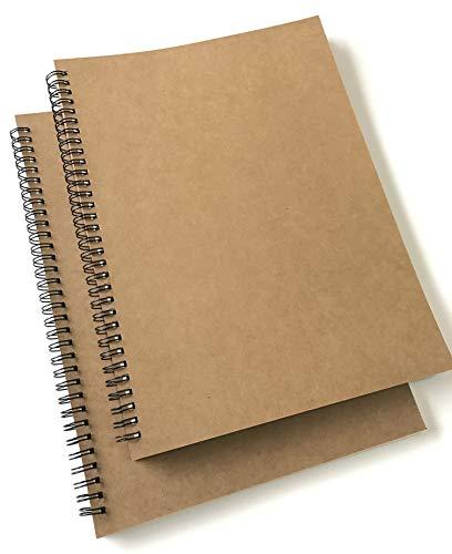 VEEPPO A4/B5 Big Thick Spiral Bound Notebooks and Journals - 100 Pages - Pack of 2