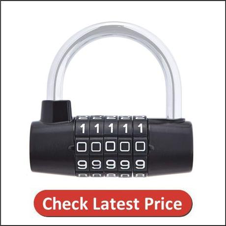 AmazonBasics 5-Digit Horizontal Combination Padlock