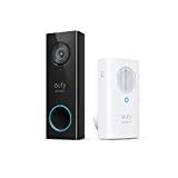 eufy Security, Wi-Fi Video Doorbell, 2K Resolution, No Monthly Fees, Secure Local Storage, Human Detection, 2-Way Audio, Free Wireless Chime-Requires Existing Doorbell Wires