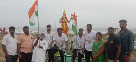 Har ghar Tiranga !  .. .. Cycle rally from Kanyakumari to Chennai