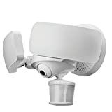 Maximus Floodlight Camera Motion-Activated HD Security Cam Two-Way Talk and Siren Alarm, White