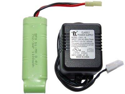 BBTac - 8.4v Charger and 8.4v 1100 mAh Battery for Electric Airsoft Gun