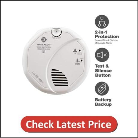 First Alert Smoke Detector and Carbon Monoxide Detector Alarm BRK SC7010B