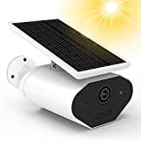 Outdoor Solar Battery Power Security Camera,1080P Wireless Rechargeable Battery IP Camera with Motion Detection, IP CCTV Video Cam with Night Vision and SD Card Slot for Indoor and Outdoor Suveillance
