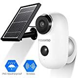 Battery Security Camera Wireless - Solar Powered IP Camera Outdoor 1080P HD Rechargeable Battery Powered WiFi Camera for Home Security, House Video Surveillance System 2 Way Audio Motion Detection