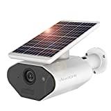 ViewZone Solar Powered Security Camera L4, With 6400Mah Rechargeable Battery Solar WiFi Camera, Waterproof Outdoor Wireless Security Battery Camera, Multi-Users, Motion Detection Alarm