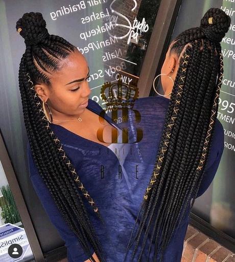 Half Up Half Down Black Braids