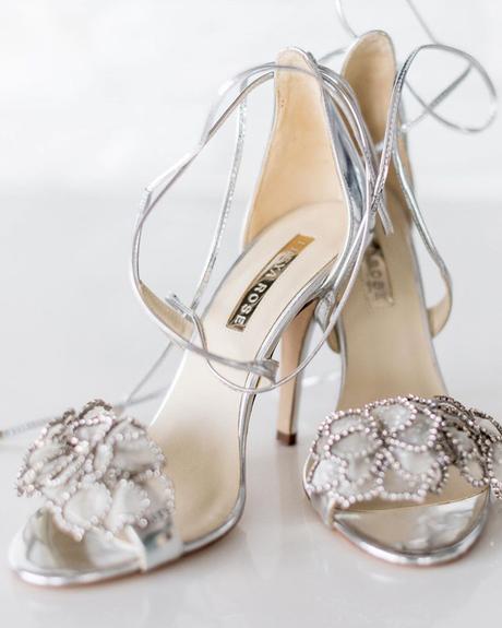 designer wedding shoes metallick with high heels freyaroselondon
