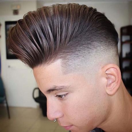 Mid Fade and Long Pompadour Men's Hairstyle