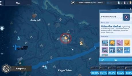 Udian the Masked Location in Tower of Fantasy