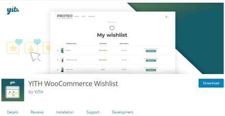 YITH WooCommerce Wishlist