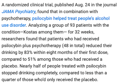 A New Use For Psilocybin?