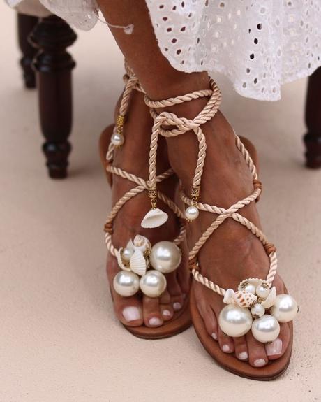 beach wedding sandals flat