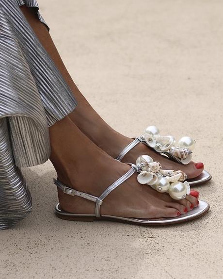 beach wedding sandals beaded