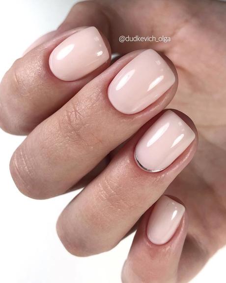 short wedding nails simple