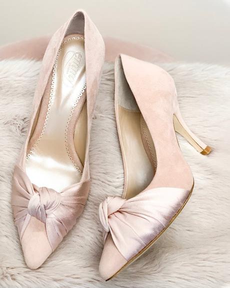 blush wedding shoes heels