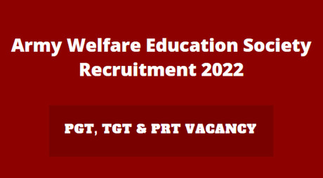 Army Welfare Education Society Recruitment