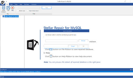 select your database by clicking the browse button