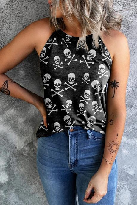 SKULL CASUAL TANK TOPS